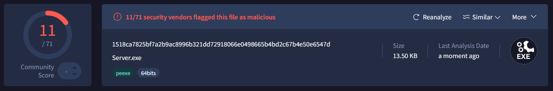 Detection With no Shellcode