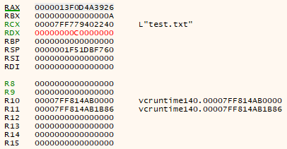 lpFileName Stored in RCX